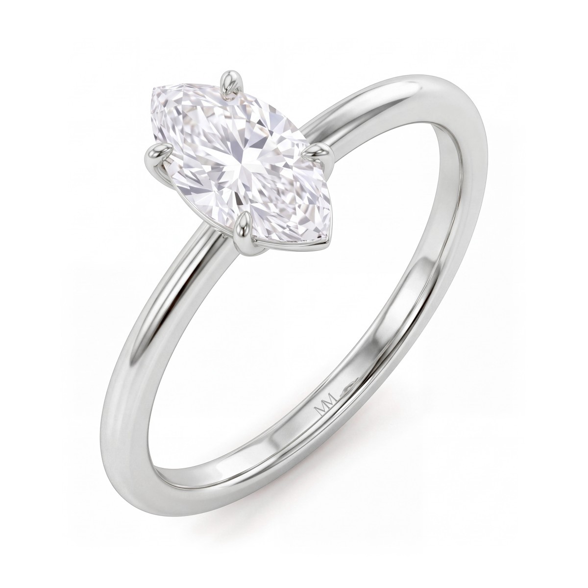 Willow - Bague de fiançailles solitaire en moissanite marquise