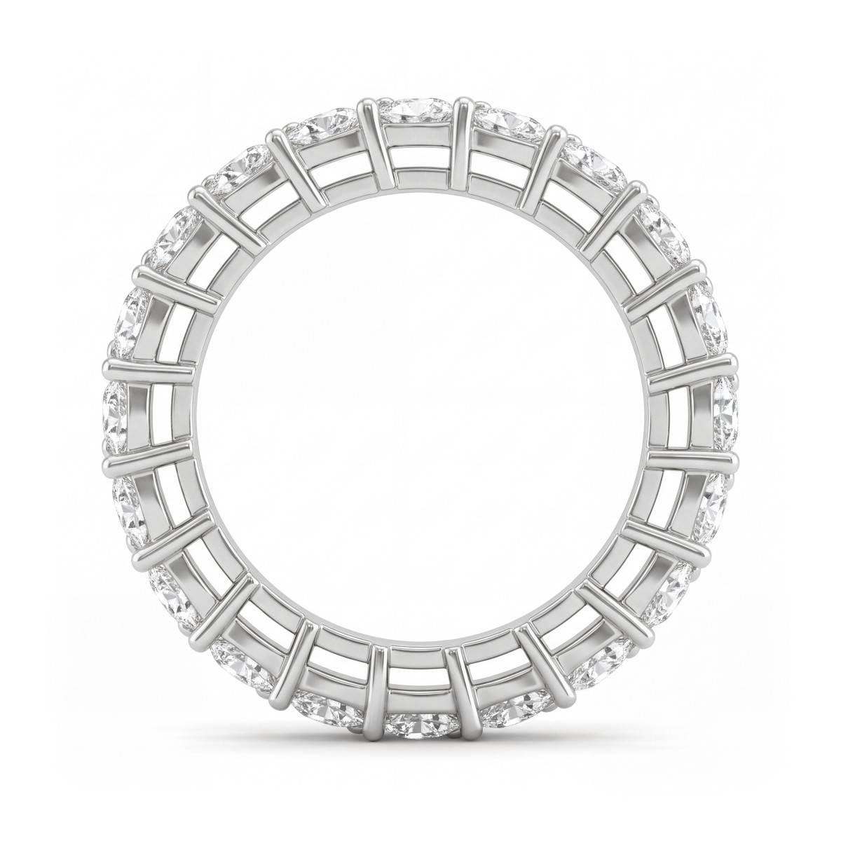 Laurel - Bague tour complet en moissanite taille poire avec pierres inclinées