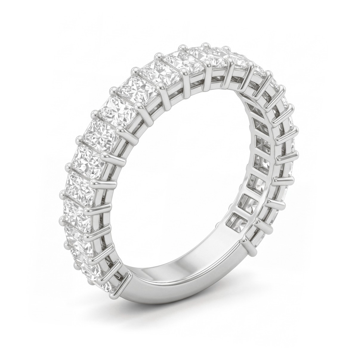 Radiline - Anneau trois quarts de tour en moissanite taille radiant