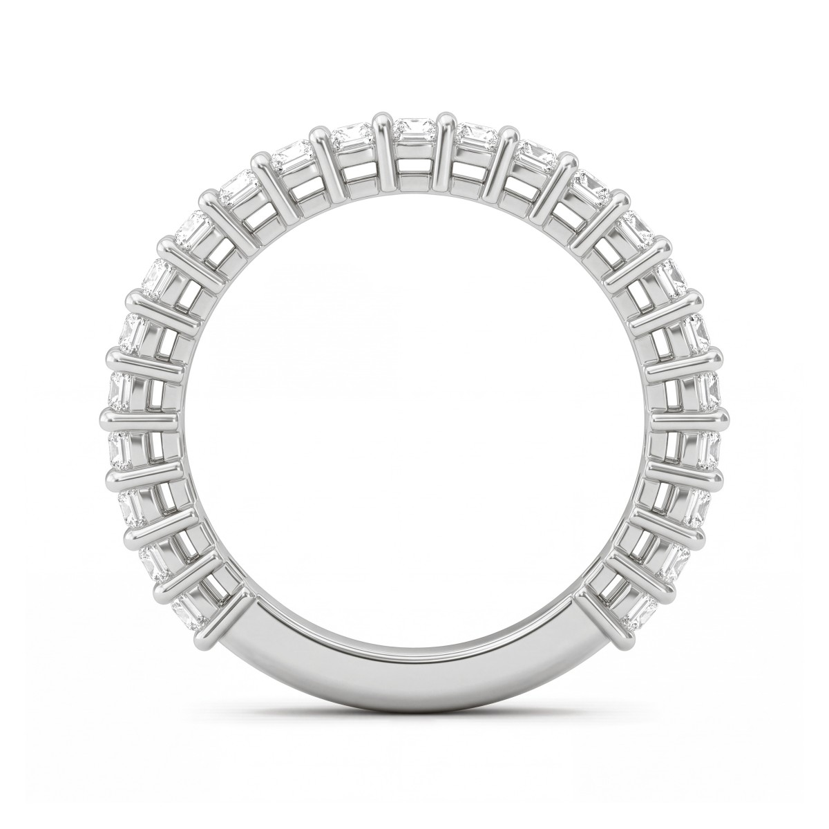 Radiline - Anneau trois quarts de tour en moissanite taille radiant