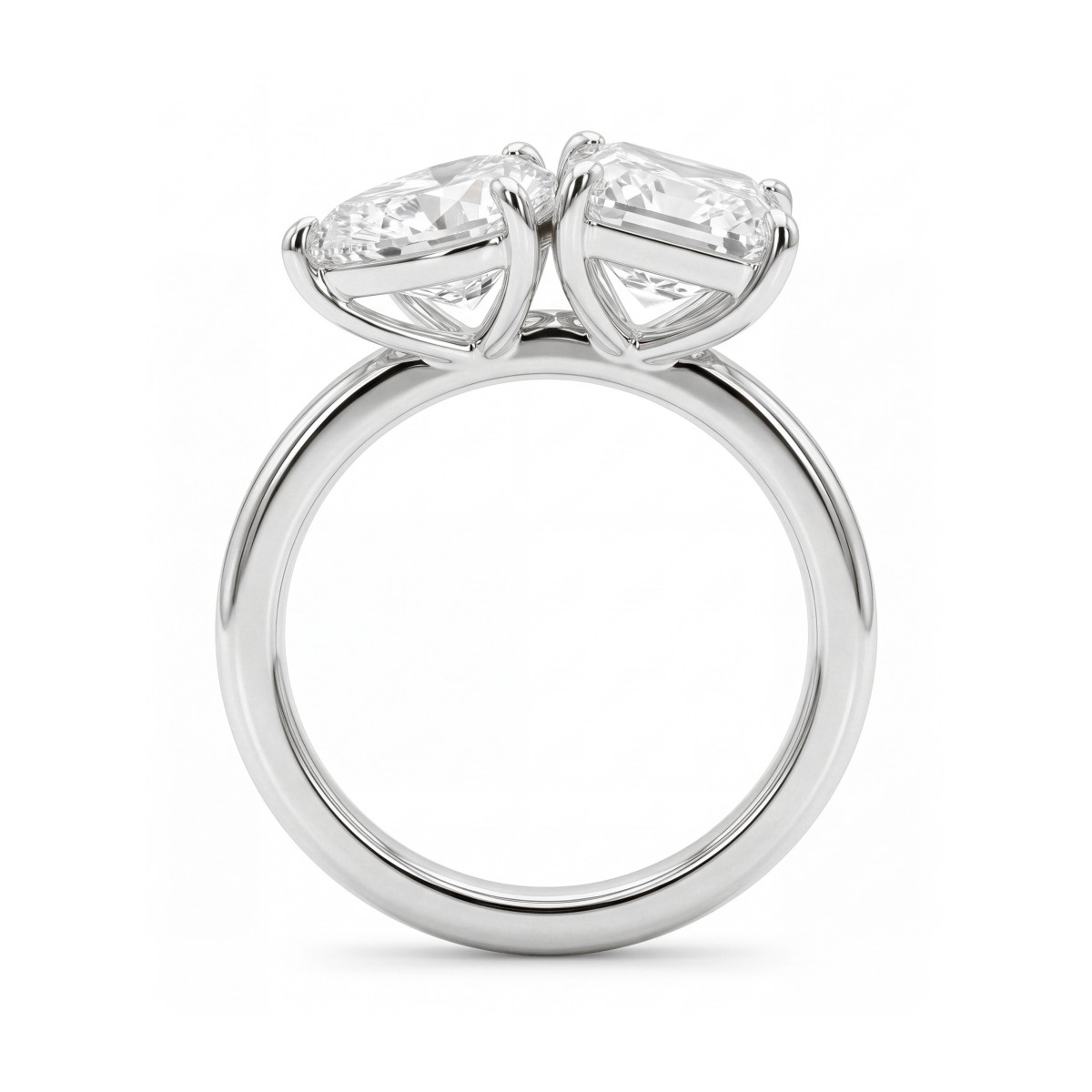 Concordia - Bague toi et moi en moissanite, tailles poire et radiant