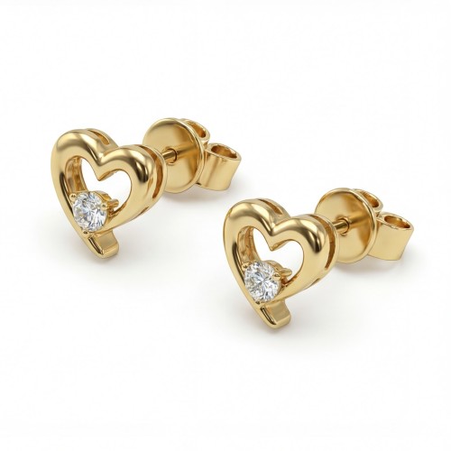 Essence - Boucles d’oreilles cœur en moissanite