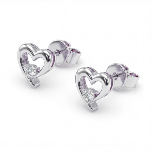 Essence - Boucles d’oreilles cœur en moissanite