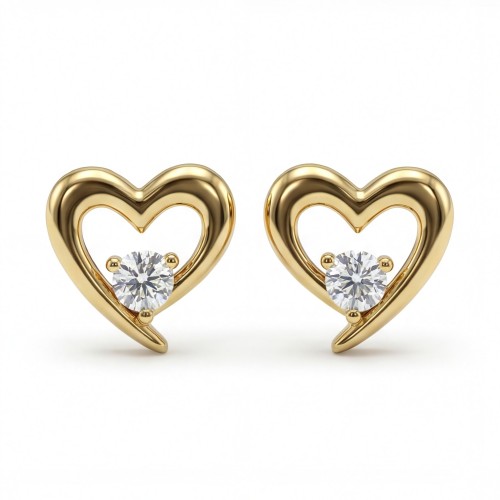 Essence - Boucles d’oreilles cœur en moissanite