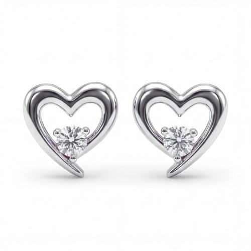 Essence - Boucles d’oreilles cœur en moissanite