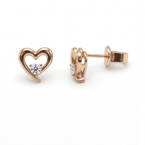 Essence - Boucles d’oreilles cœur en moissanite
