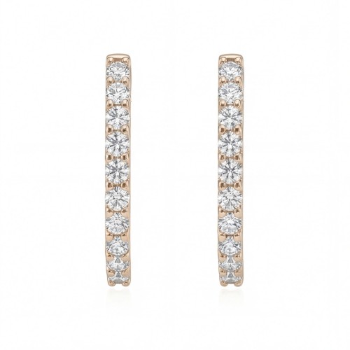 Pristine - Boucles d’oreilles mini-créoles en moissanite