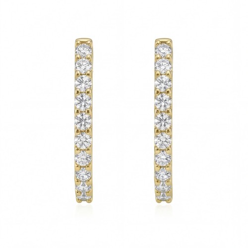 Pristine - Boucles d’oreilles mini-créoles en moissanite