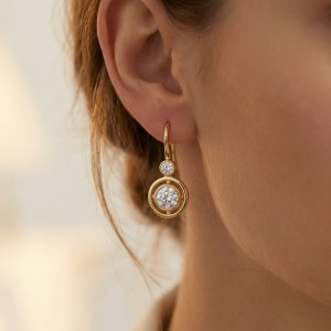 Pendants d’oreilles en moissanite
