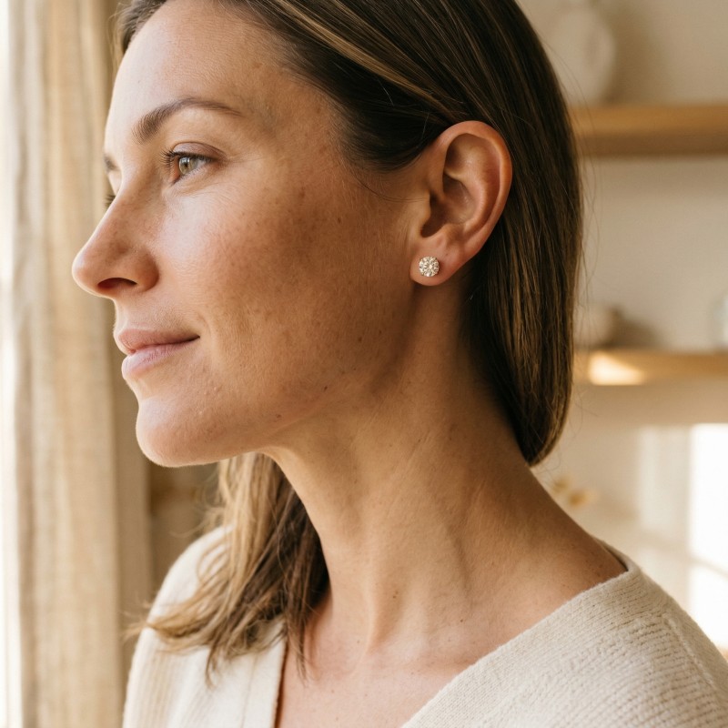 Boucles d’oreilles en moissanite