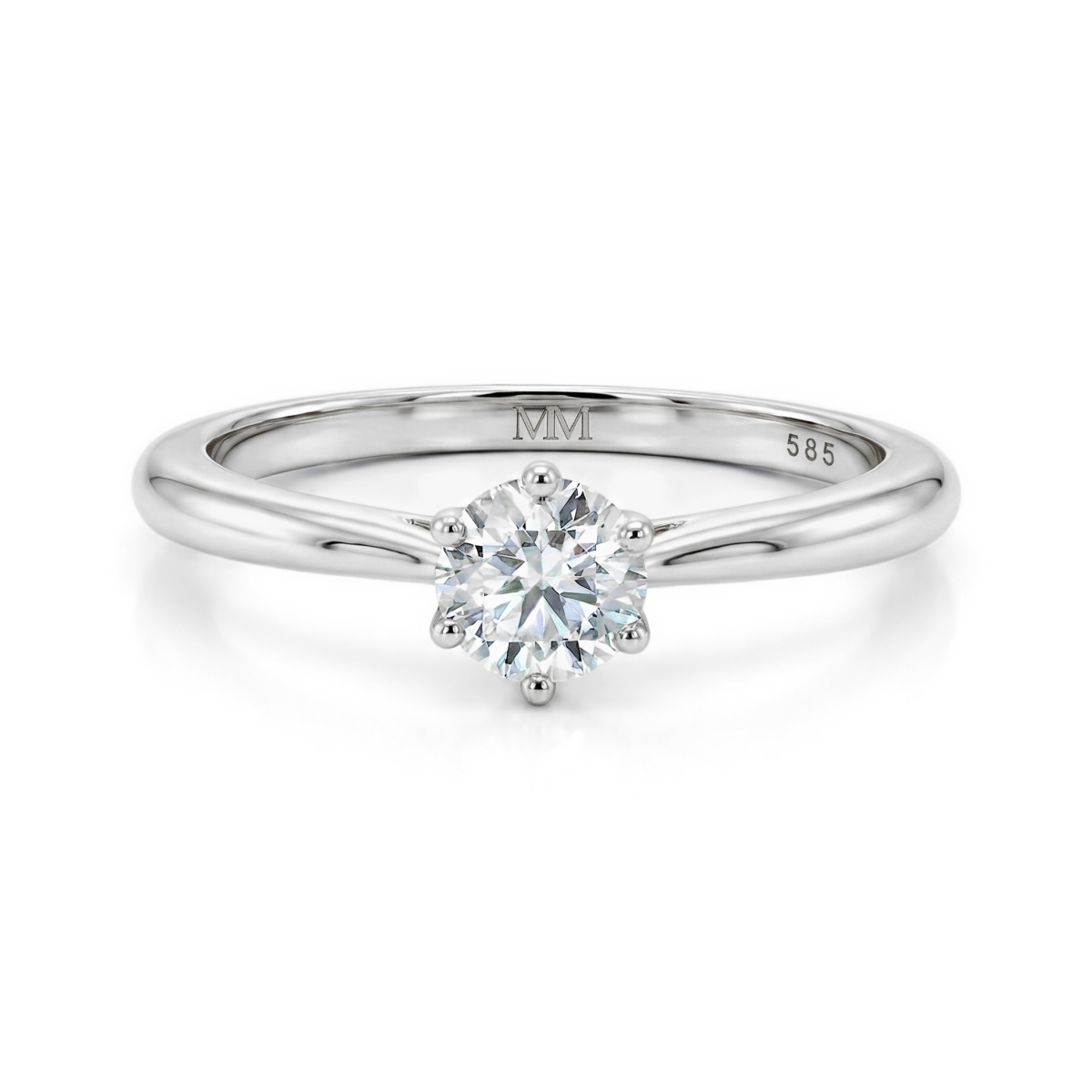 Ella - Bague de fiançailles solitaire en moissanite	
