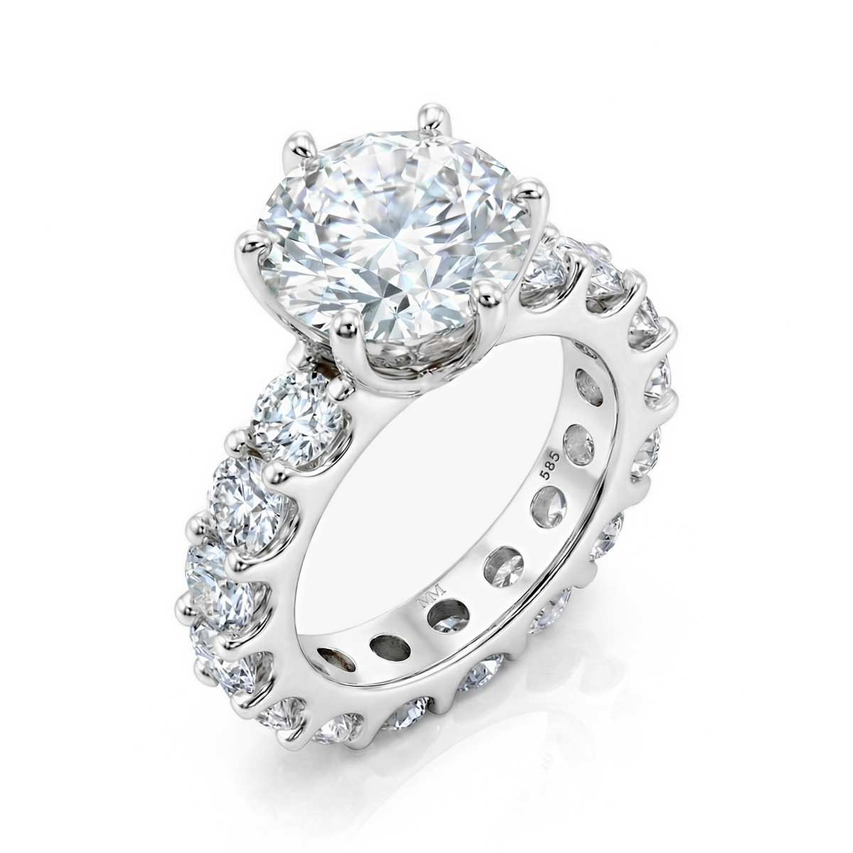 Solstice - Bague de fiançailles en moissanite grande éternité
