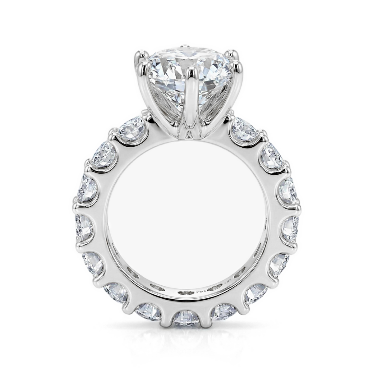 Solstice - Bague de fiançailles en moissanite grande éternité