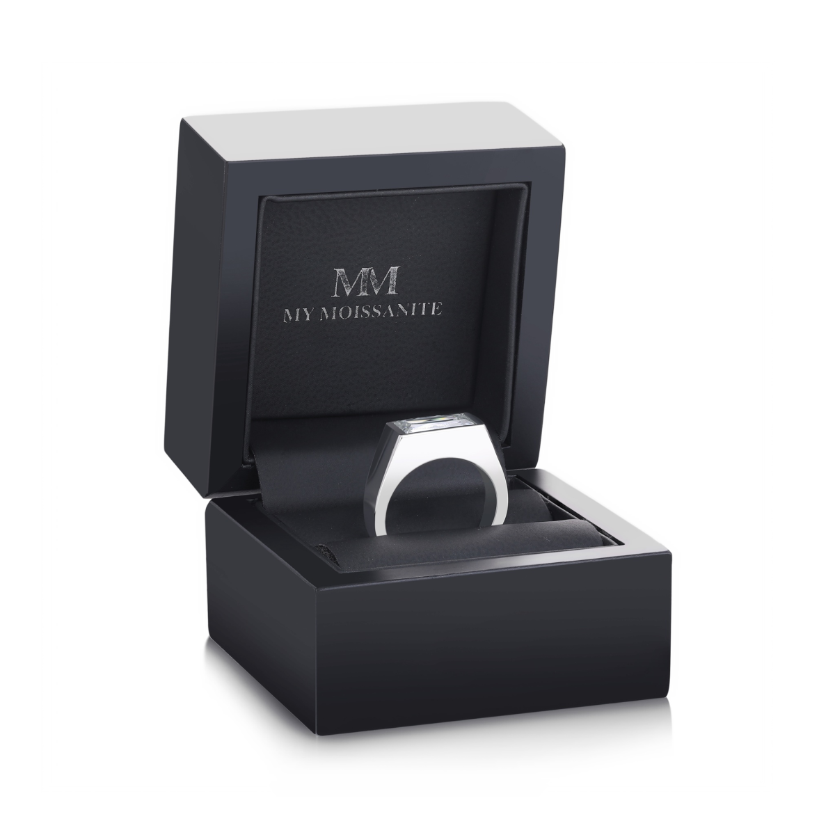 Maxton - Bague pour homme en moissanite rectangulaire