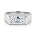 Maxton - Bague pour homme en moissanite rectangulaire