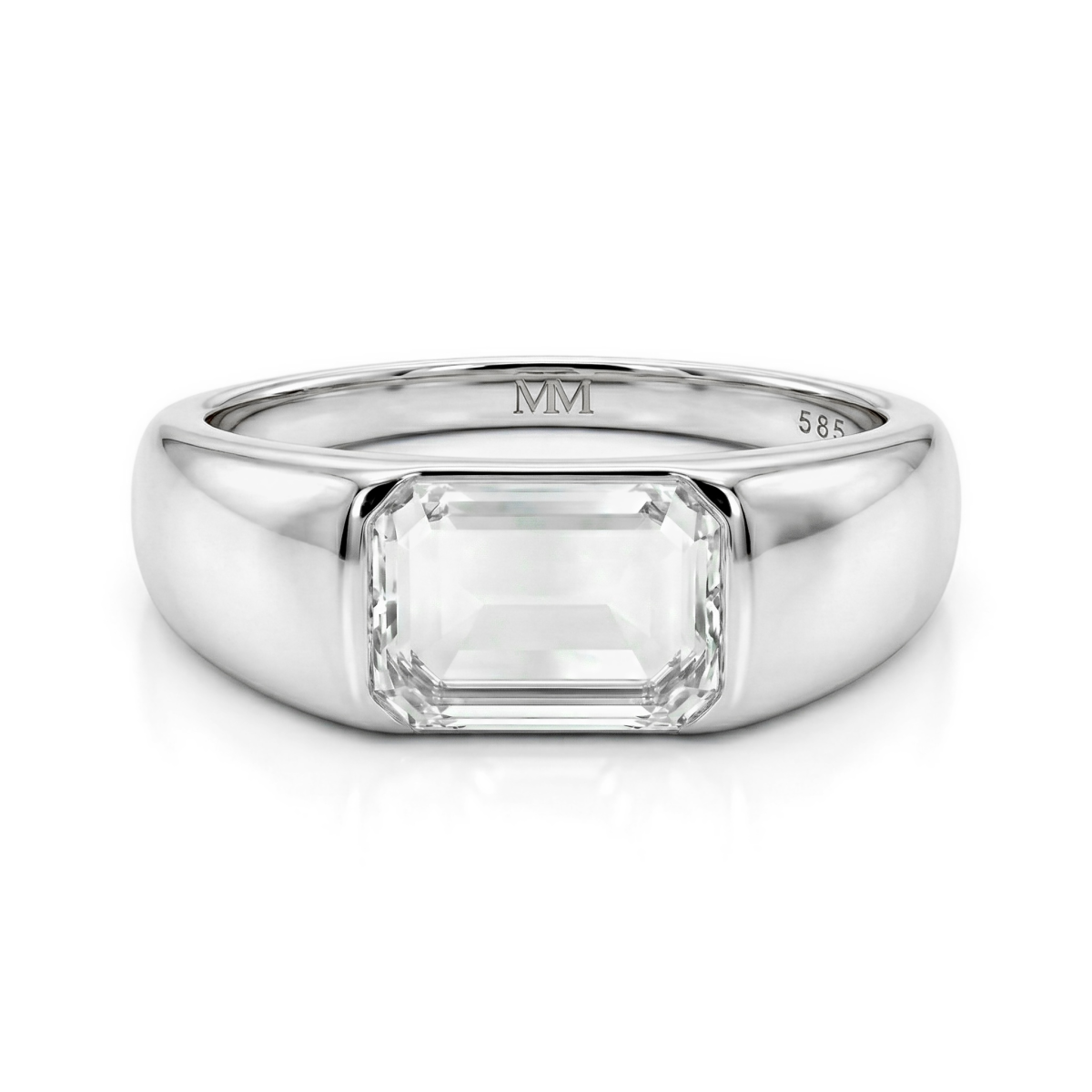 Portraitix - Bague pour homme en moissanite taille portrait