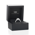 Rectanglo - Bague en moissanite taille émeraude avec pierres d’accompagnement taille baguette