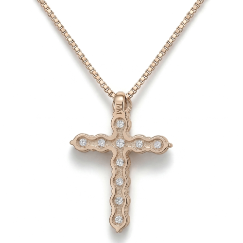 Divinity - Pendentif croix en moissanite