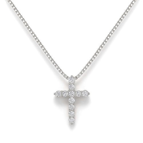 Divinity - Pendentif croix en moissanite