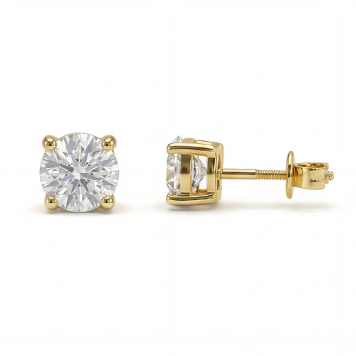 Helix - Puces d’oreilles en moissanite avec fermoir à vis sécurisé