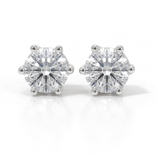 Sirius - Puces d’oreilles classiques en moissanite à six griffes