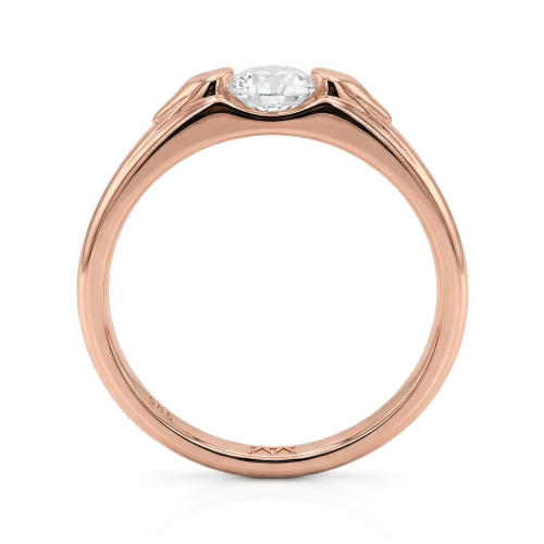 Onyx - Bague en moissanite pour homme avec pierres latérales d’ornement