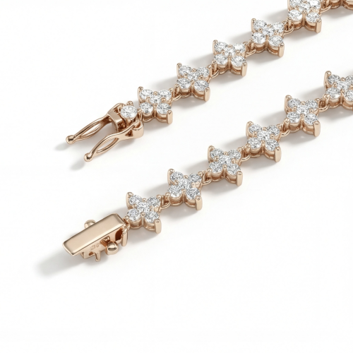 Pentara - Collier tennis en moissanite avec serti pavé