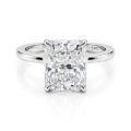 Radiana - Bague solitaire en moissanite taille radiant