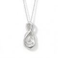 Infinity - Pendentif torsadé en moissanite à serti pavé