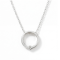 Luna - Pendentif solitaire contemporain en moissanite