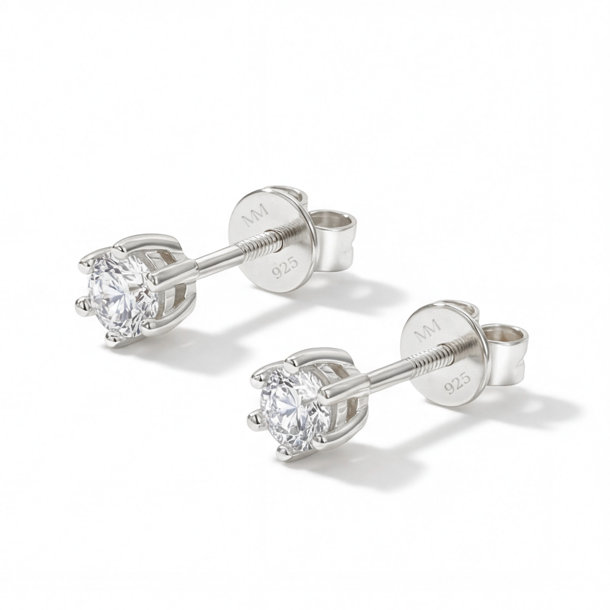 Zephyra - Puces d’oreilles élégantes en moissanite à fermoir à vis
