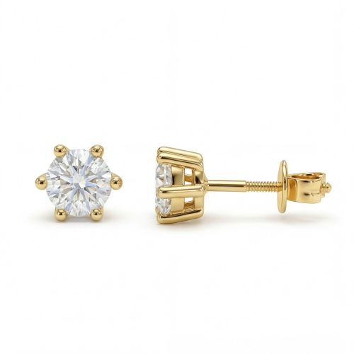 Zephyra - Puces d’oreilles élégantes en moissanite à fermoir à vis