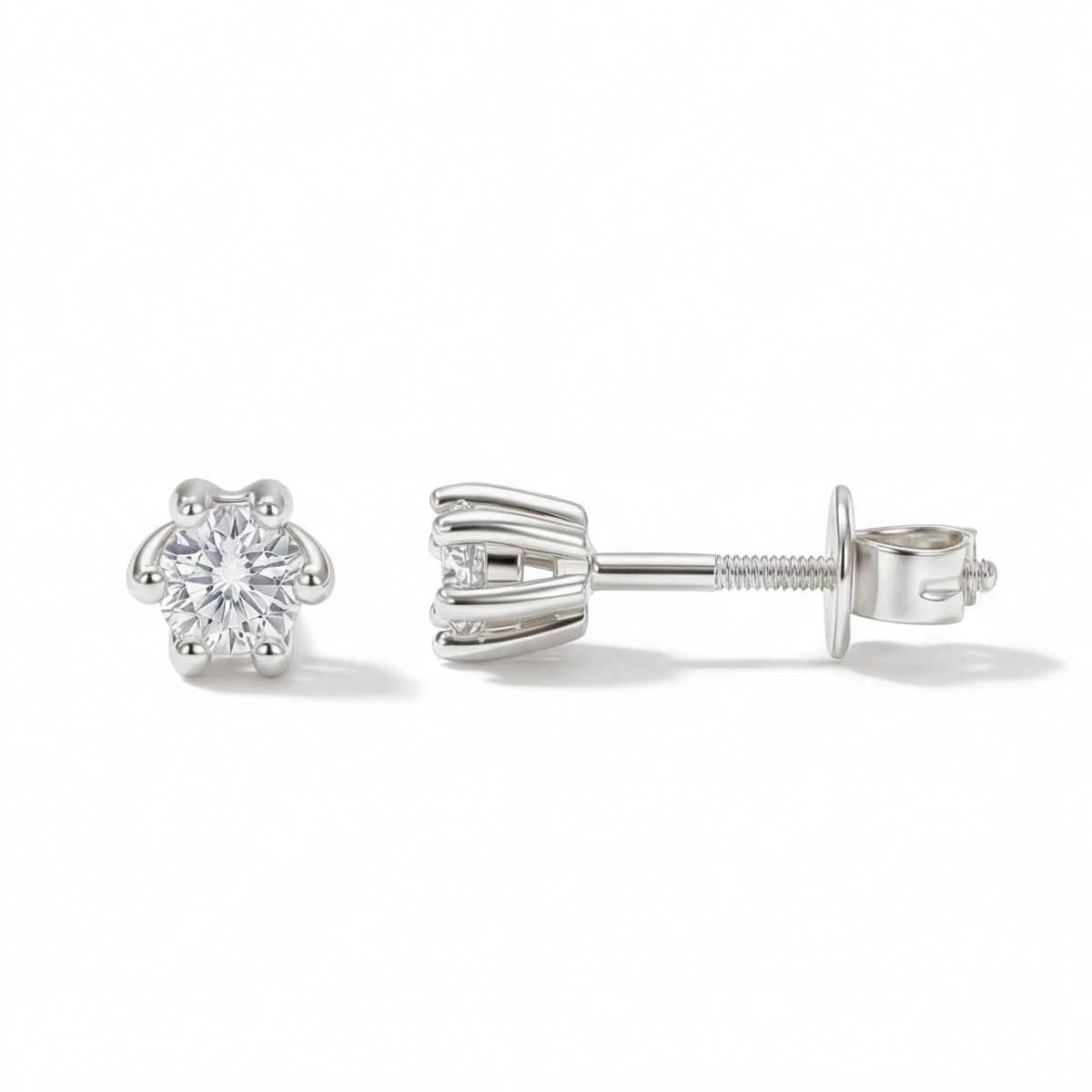 Zephyra - Puces d’oreilles élégantes en moissanite à fermoir à vis