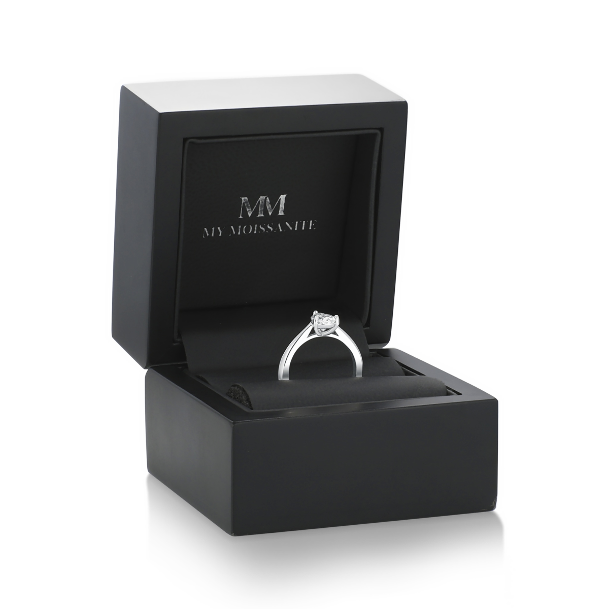 Larissa - Bague solitaire en moissanite en forme de poire