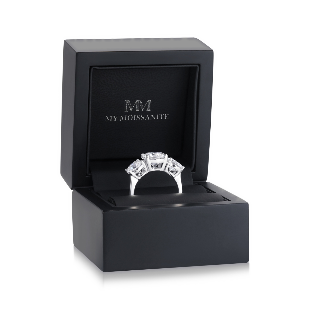 Triadique - Bague de fiançailles trilogie classique en moissanite