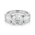 Triadique - Bague de fiançailles trilogie classique en moissanite