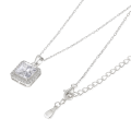 Radiance - Pendentif en moissanite taille princesse avec halo