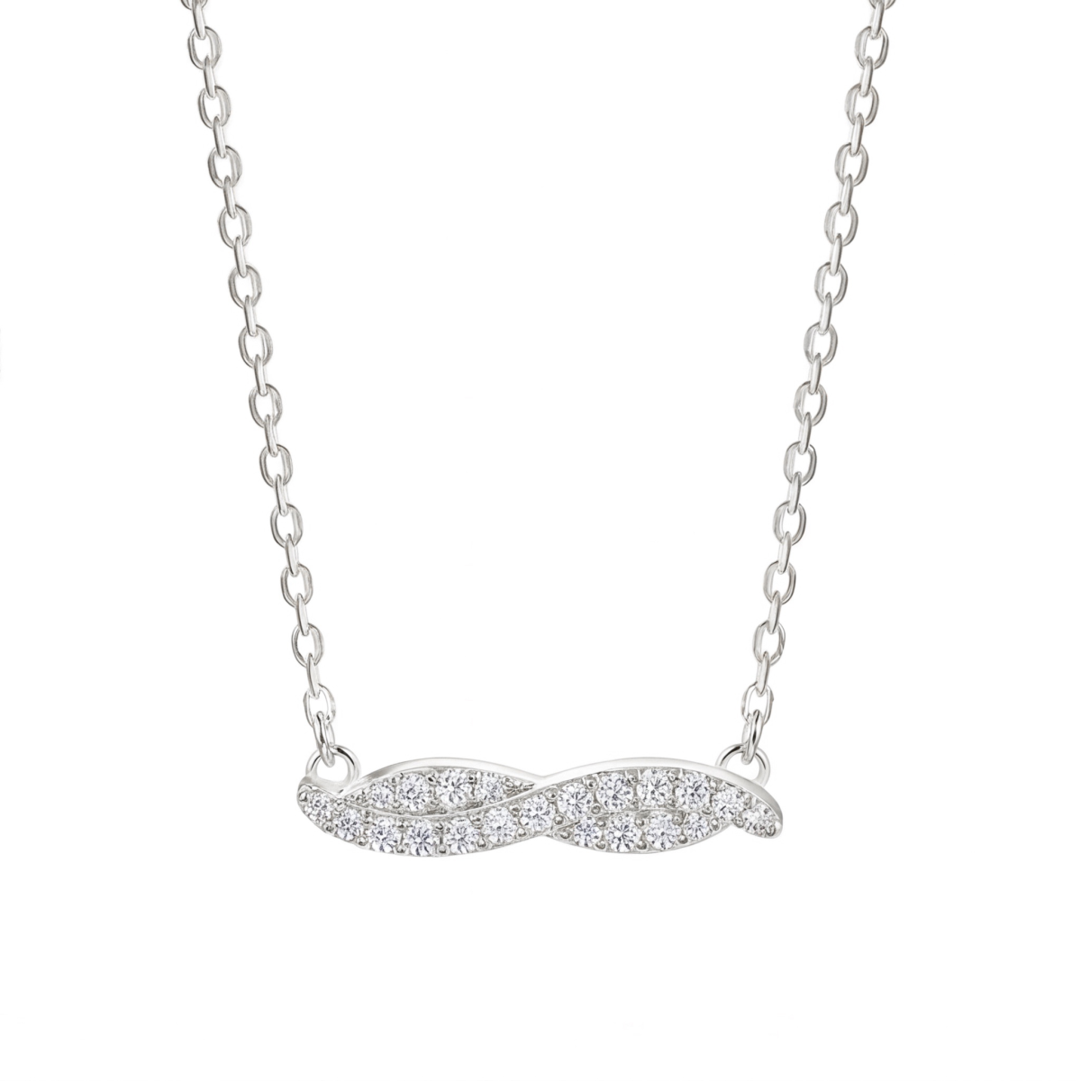 Astrid - Collier en moissanite d’inspiration marquise avec serti pavé