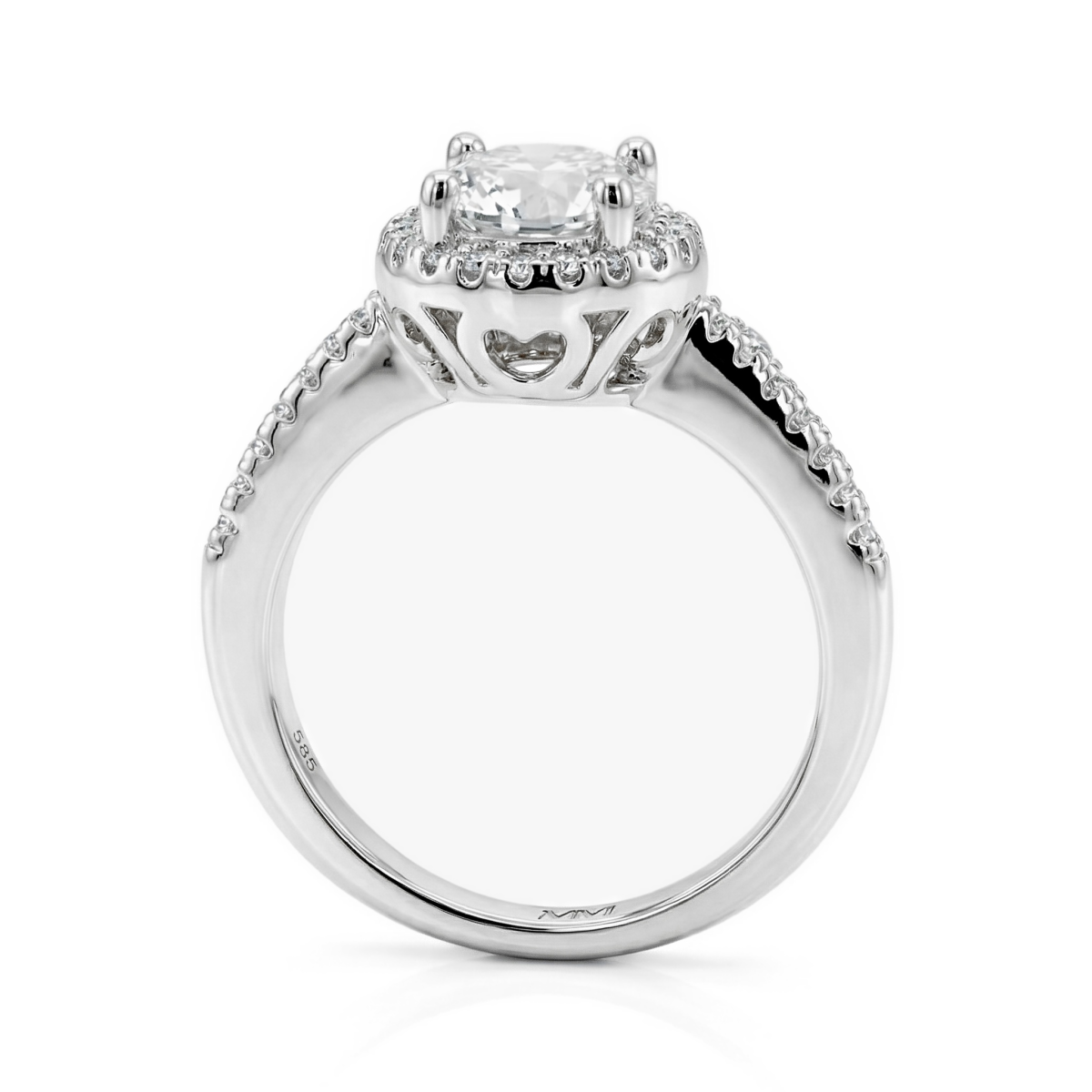 Seraphina - Bague de fiançailles en moissanite avec halo | My Moissanite
