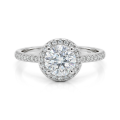 Seraphina - Bague de fiançailles en moissanite avec halo | My Moissanite