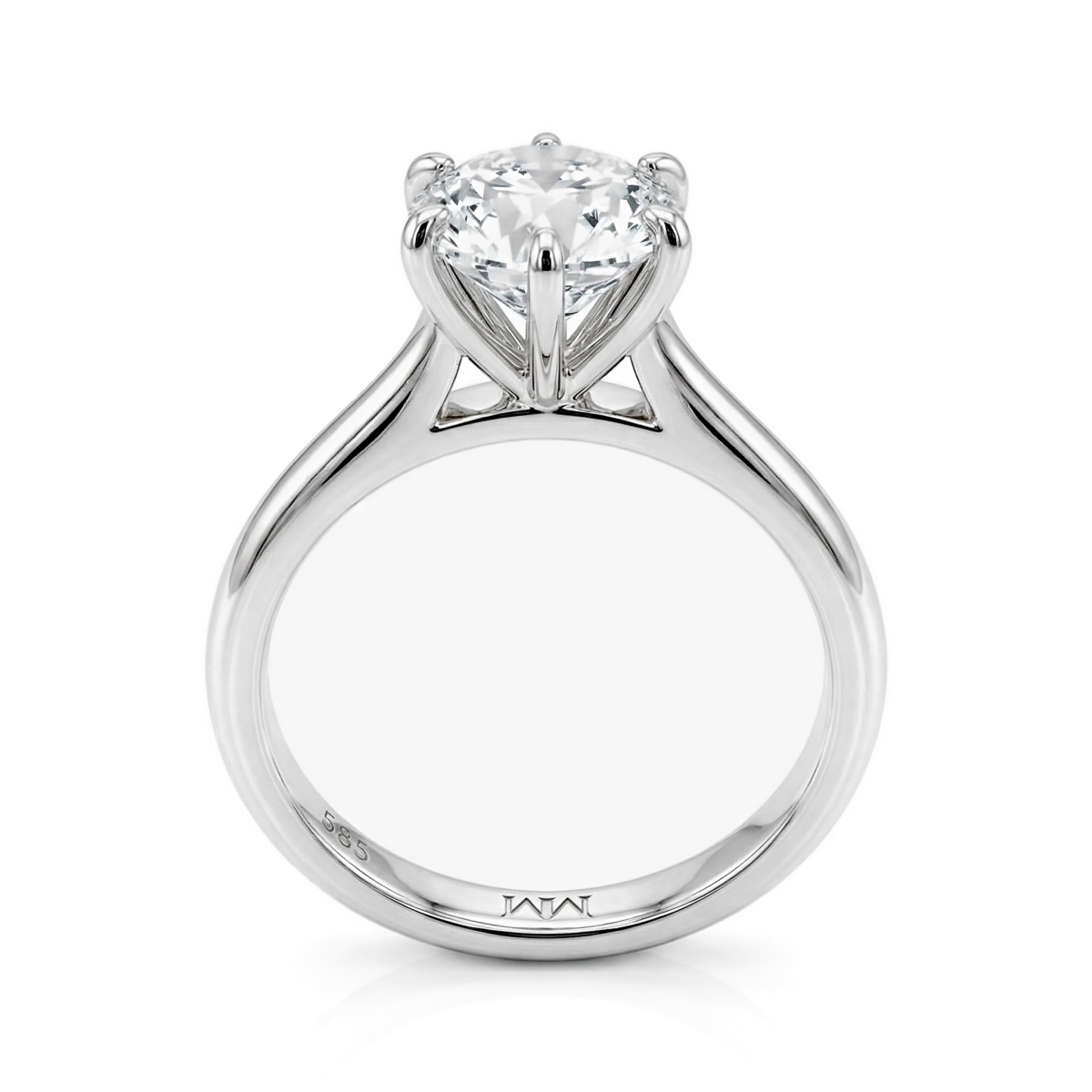 Circlique - Bague de fiançailles solitaire en moissanite