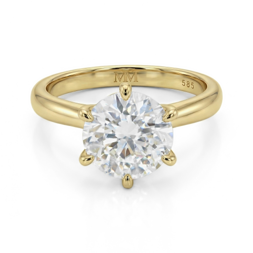 Circlique - Bague de fiançailles solitaire en moissanite