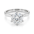 Circlique - Bague de fiançailles solitaire en moissanite
