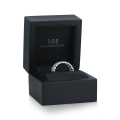 Cresta - Bague de fiançailles large en moissanite avec pavé