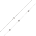 Circa - Collier avec moissanite en serti clos et maillons réglables