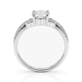 Verity - Bague de fiançailles en moissanite avec anneau torsadé