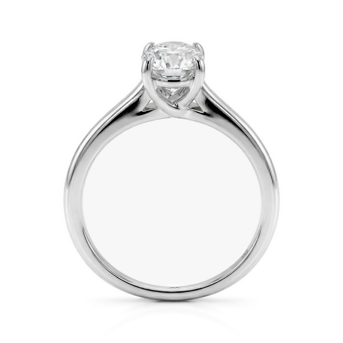 Grace - Bague en moissanite ovale à corps de bague dédoublé