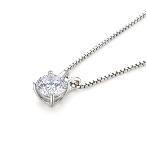 Terra - Pendentif solitaire en moissanite (sans chaîne)