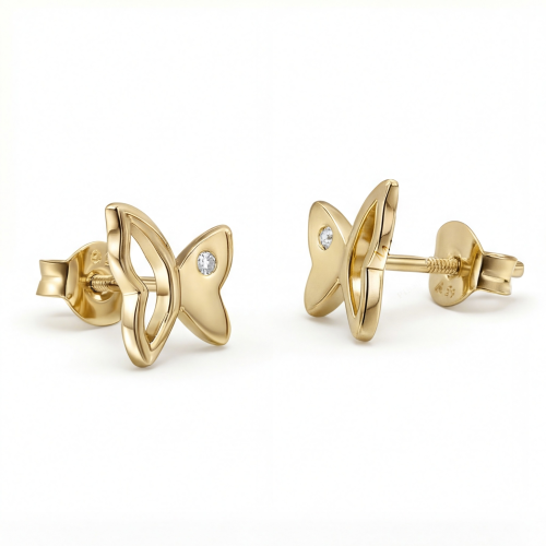 Butterfly Beauty - Puces d’oreilles en moissanite