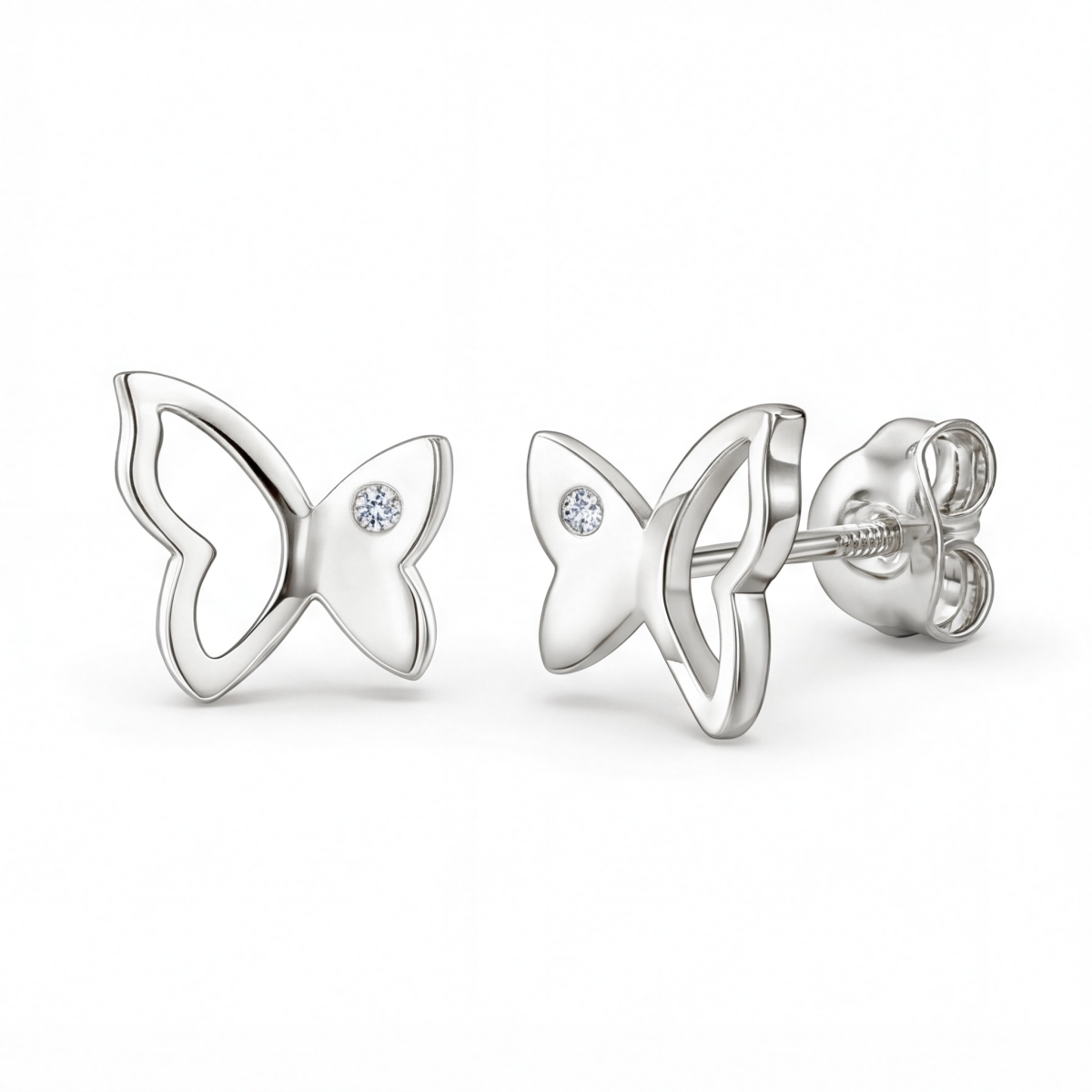 Butterfly Beauty - Puces d’oreilles en moissanite